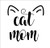 Cute cat mom cat face Vinyl Sticker Decals for Car Bumper Window Laptop Tablet Phone -Black- 10-inches-