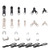 SUPVOX 194PCS Zipper Pull Tabs Zip Puller Fixer Replacement Metal Zipper Pull Repair Zipper for Suitcase- Backpack- Clothes- Bags- Luggage- DIY Crafts