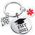 BEKECH EMT Graduation Gift EMT 2021 Emergency Medical Technician Graduates Keychain Paramedic to Be Jewelry for Paramedic School Medical School Graduates -Silver-