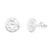 Sterling Silver Round Hammered Stud Earrings with Push Back