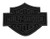 Harley-Davidson 4 inch Embroidered Black Bar  and  Shield Logo Emblem Sew-On Patch