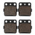 Cyleto Front Brake Pads for Honda TRX250X TRX 250X 2009 2010 2011 2012 2013 2014 / TRX 250EX TRX250EX TRX 250 EX 2001-2008