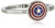 Marvel Comics Captain America Shield Enamel Ring- Size 8