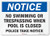 "Notice - No Swimming Or Trespassing When Pool Is Closed- Police Take Notice" Sign By SmartSign - 10" x 14" 3M Reflective Aluminum