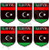 LIBYA Libyan Shield 40mm -1-6"- Mobile- Cell Phone Vinyl Mini Stickers- Decals x6