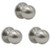 3 Pack Probrico Round Interior Door Knob Half Dummy Keyless Door knobs Dummy Handle in Satin Nickel