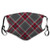 Fillter Face Cloth for adults Gray Red Diagonal Check Plaid Seamless Reusable Windproof Mouth Anti Dust Double Protection