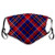 Blue Red Diagonal Check Square Pixel Dust Washable Reusable Filter and Mouth Warm Windproof Cotton Face