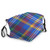 Blue Check Diagonal Plaid Tartan Seamless Fabric Dust Washable Reusable Filter and Mouth Warm Windproof Cotton Face