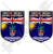 British INDIAN OCEAN TERRITORY Shield UK 75mm -3"- Vinyl Bumper Stickers- Decals x2