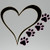 Check Custom Design Heart with Four Paws Decal