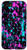 iPhone SE -2020- / 7 / 8 Black Background Pink Blue Turquoise Paint Splatter Pattern Case