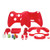 OSTENT Replacement Case Shell  and  Buttons Kit Compatible for Microsoft Xbox 360 Wireless Controller - Color Red