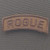 LEGEEON Tan Rogue Shoulder Tab Coyote Brown Army ISAF Morale Tactical Fastener Patch