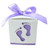 LFHT 50pcs Baby Shower Ribbon Candy Gift Boxes Party Wedding Birthday Favor Box -Purple-