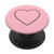 Black Heart Pink PopSockets PopGrip: Swappable Grip for Phones  and  Tablets
