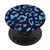 Blue Leopard Cheetah Navy Blue PopSockets PopGrip: Swappable Grip for Phones  and  Tablets