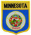 Minnesota State Flag Shield Embroidered Patch- with Iron-On Adhesive