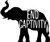 End Captivity Elephant Vinyl Sticker Decals for Car Bumper Sticker Window Laptop Sticker Tablet Phone -Black- 12-inches-
