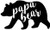 Papa Bear Vinyl Sticker Decals for Car Bumper Sticker Window Laptop Sticker Tablet Phone -Black- 12-inches-