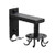 SOONHUA Wall-Mounted Utensils Hanger- Rotating Hooks Rack- Space-Saving Kitchen Utensil Rack with Removable Hooks  and  2 Heavy Duty Hanging Hooks for Spoon Cutting Board