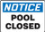 Accuform MADM706XT Dura-Plastic Sign- Legend"Notice Pool Closed"- 7" Length x 10" Width x 0.060" Thickness- Blue/Black On White- 7" Height- 10" Wide- 7" Length- Dura-Plastic- 7" x 10"