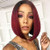 FCHW Wigs Ombre Wigs Straight Middle Part Wigs Dark Roots Synthetic Wigs Heat Resistant Synthetic Wigs Synthetic Short Wigs For Black Women -FCHW-AS-WS101 R2-118-