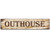 Outhouse Aluminum Metal Plaque Rustic Tin Sign Retro Wall Decor 4x16 in / 10x40 cm
