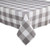 DII Buffalo Check Collection Classic Tabletop- Tablecloth- 60x84- Gray  and  White