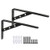 Alise Stainless Steel Brackets Floating Shelves Tripod Triangle Heavy Duty Shelf Bracket Support Wall Hanging 10 Inch-Black 1-Pair
