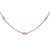 GemStar USA Rose Gold Flashed Sterling Silver Cubic Zirconia Station Dainty Chain Choker Necklace