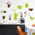 Wall Stickers Family Wall Decals with 3D Augmented Reality Interaction Room Decor-Cartoon Tableware