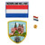 A-ONE 3 PCS Pack- The Netherlands Limburg Landmark Patch  Plus  Netherlands National Flag Patch  Plus  Holland Flag Enamel Pin- City Embroided Shield Badge- Emblem Pin