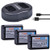 PowerTrust 3-Pack NP-FW50 Battery and FW50 Dual USB Charger for Sony Alpha A6500, A6300, A6000, A7, A7II, A7SII, A7S, A7S2, A7R, A7R2, A7RII, A55, A5000 A5100, RX10, RX10II Camera