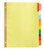 Office Depot Brand Insertable Dividers with Big Tabs- Buff- Assorted Colors- 8-Tab- Pack of 4 Sets