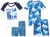 The Children's Place Baby and Toddler Boys Dino Snug Fit Cotton 4-Piece Pajamas- Thunder Blue- 18-24 Months