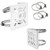 2pcs Universal Vertical Pole Mount Adapter with 8 Loops Wall Mounting Loop Bracket for CCTV Security Camera PTZ Dome
