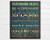 Playroom Rules Unframed Wall Art Print with Chalkboard Background