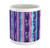 Ambesonne Modern Mug- Abstract Vertical Brushstroke Paint Stripes Uneven Hatch Ink Style- Ceramic Coffee Mug Cup for Water Tea Drinks- 11 oz- Pink Dark Purple Sky Blue