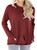 RJXDLT Women's Casual Long Sleeve Round Neck Sweatshirt Loose Soft with Pockets Pullover Blouse Tops Shirt Tunics Wine Red 3XL