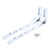 Folding Shelf Brackets - 4 Sizes 2PCS Milk White Triangle Folding Angle Bracket Wall Mounted Self Support with 8 Screws-14?-