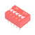 uxcell 20Pcs Red DIP Switch Horizontal 1-5 Positions 2.54mm Pitch for Circuit Breadboards PCB