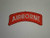 Fully Embroidered U.S. Army Airborne TAB Patch -Full Color White/ Orange