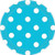 Amscan Tableware Collection- Dots Round Plates Party Supplies- 9"- Caribbean/White