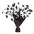 Black Foil Spray Mortarboard Graduation Centerpieces- 3 ct