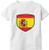 Amdesco Spain Shield Spanish Flag Infant T-Shirt- White 24 Month