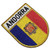 Andorra Flag Shield Emblem Tag 100 percent Embroidered Patch Iron or Sew