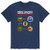 Boy Scouts of America Zombie Apocalypse Merit Badges - Men's Short Sleeve Graphic T-Shirt Navy