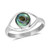 AeraVida Mystical Evil Eye with Abalone Shell Inlay .925 Sterling Silver Ring -7-