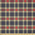 Ambesonne Checkered Fabric by The Yard- Vintage Plaid Scottish Tartan Pattern with Retro Display Checks Lines- Microfiber Fabric for Arts and Crafts Textiles  and  Decor- 1 Yard- Dark Blue Coral Cream